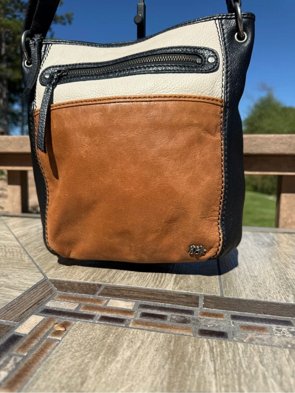EUC Sak Laurel Colorblock Leather Crossbody Bag